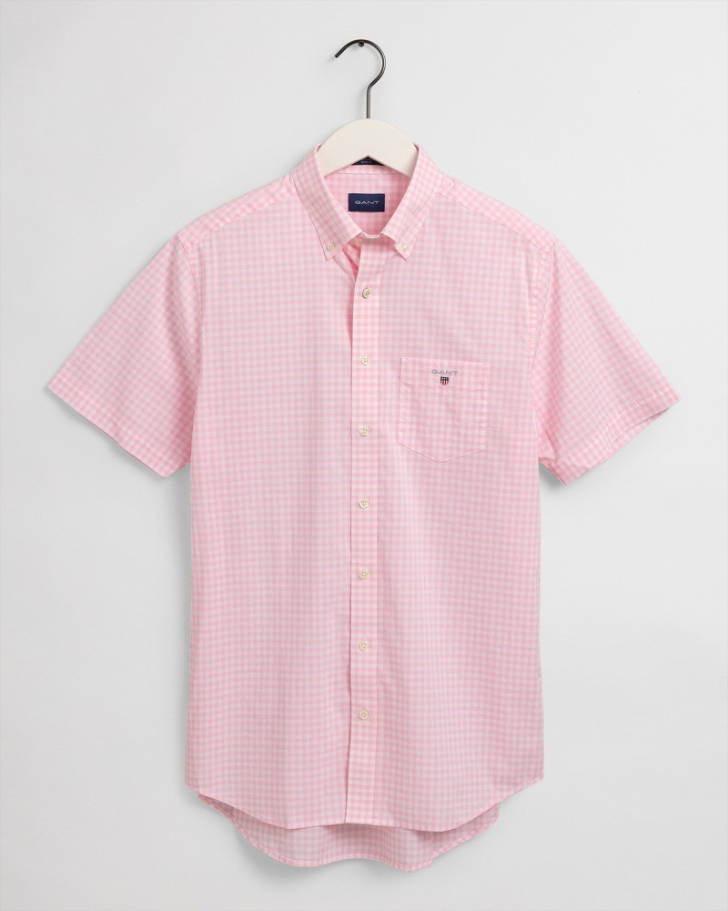 REG BROADCLOTH GINGHAM SS BD