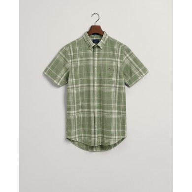 REG COTTON LINEN CHECK SS SHIRT