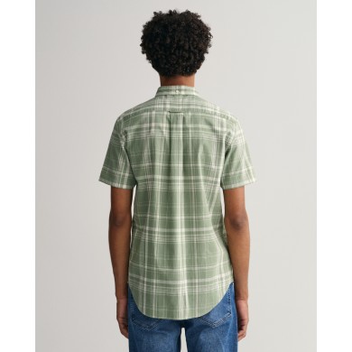 REG COTTON LINEN CHECK SS SHIRT