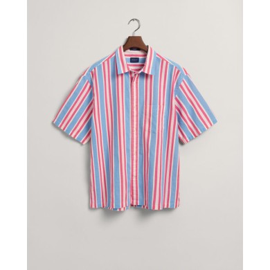 REL COTTON LINEN STRIPE SS SHIRT