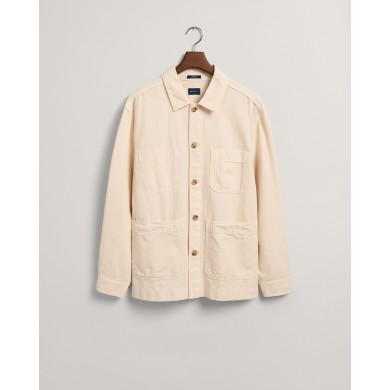 GMNT DYED COTTON LINEN OVERSHIRT