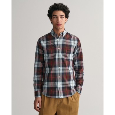 REG POPLIN LARGE CHECK SHIRT