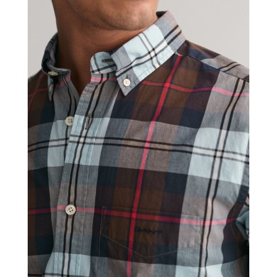 REG POPLIN LARGE CHECK SHIRT