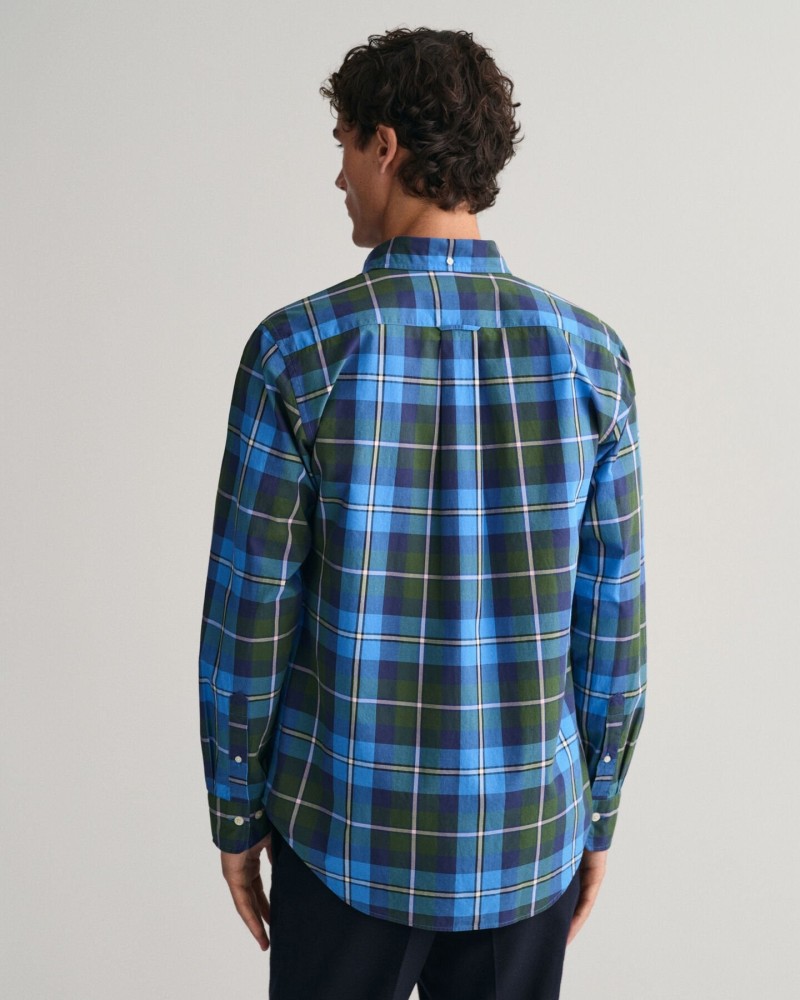 REG POPLIN LARGE CHECK SHIRT