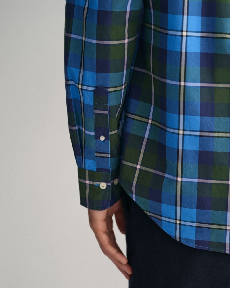 REG POPLIN LARGE CHECK SHIRT