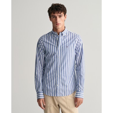 REG WIDE POPLIN STRIPE SHIRT