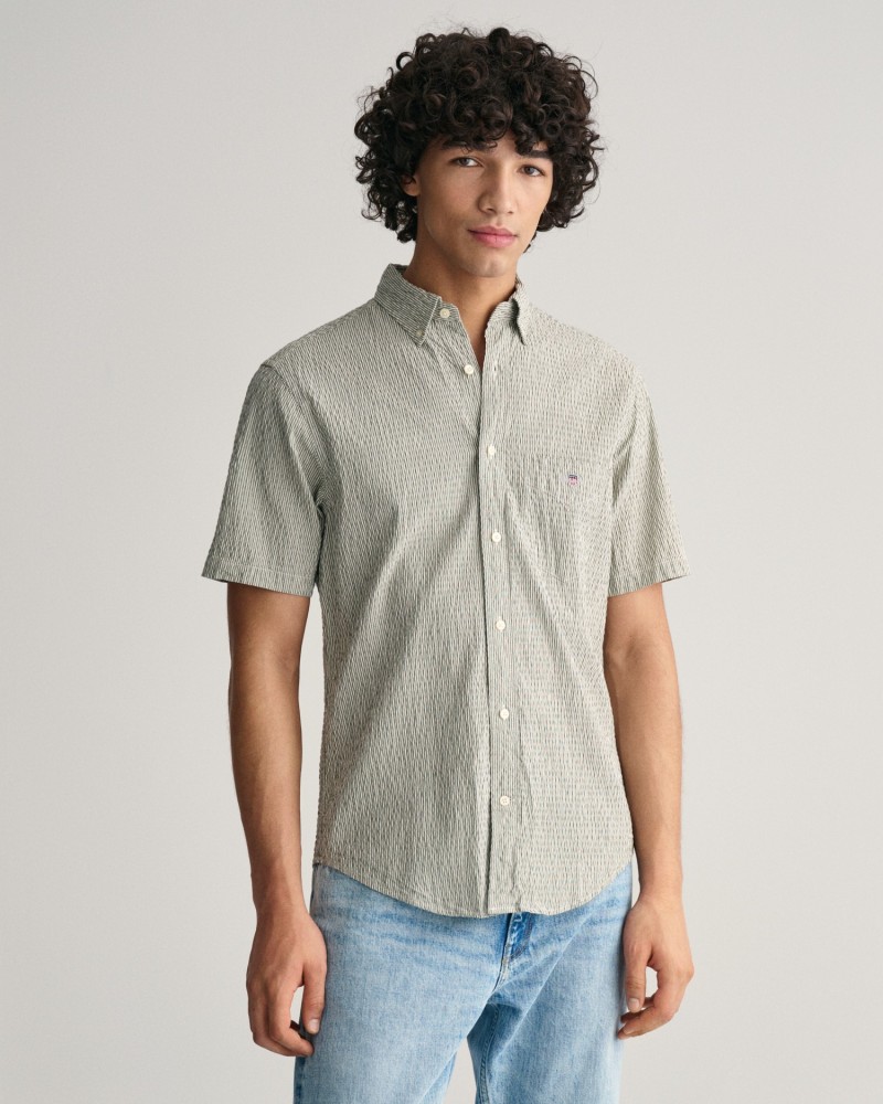 REG SEERSUCKER STRIPE SS SHIRT