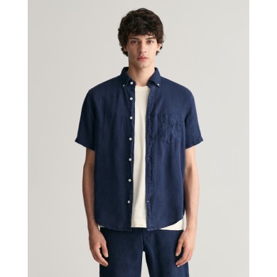 REG GMNT DYED LINEN SS SHIRT