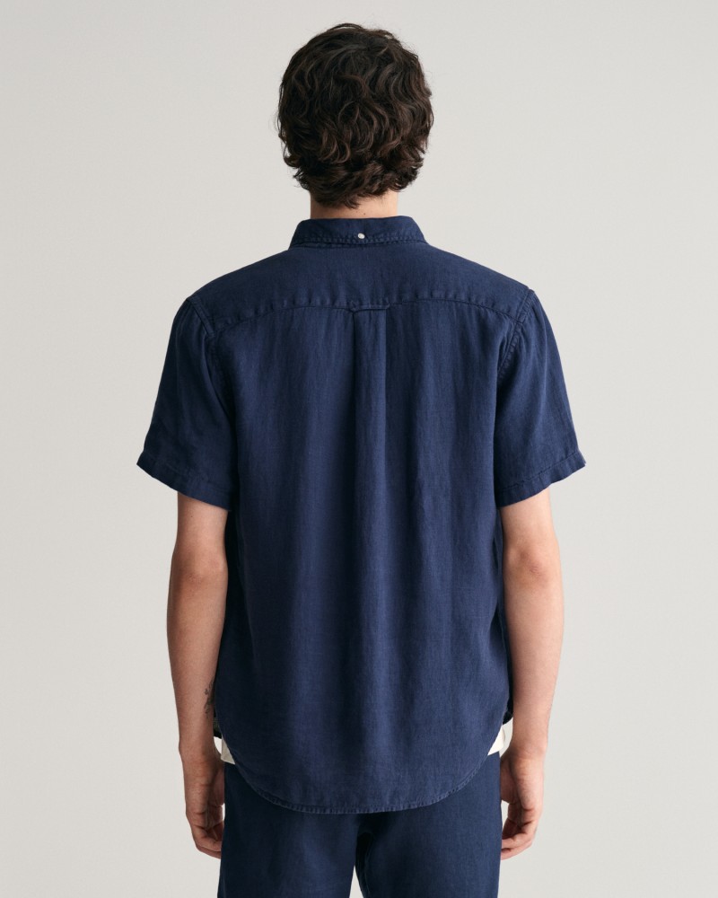 REG GMNT DYED LINEN SS SHIRT