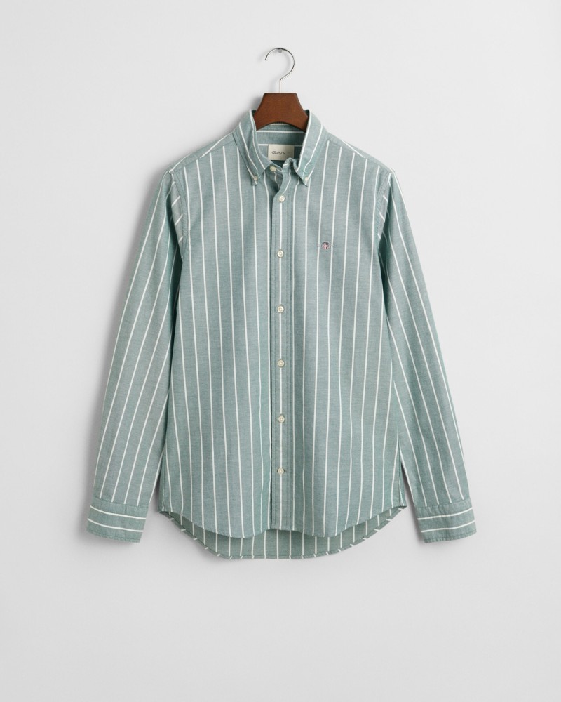 Slim Fit Striped Stretch Oxford Shirt