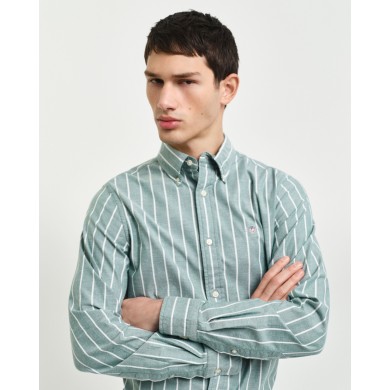 Slim Fit Striped Stretch Oxford Shirt