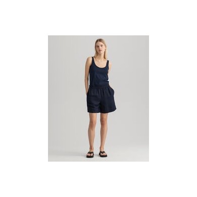 LINEN VISCOSE PULL-ON SHORTS