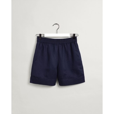 LINEN VISCOSE PULL-ON SHORTS