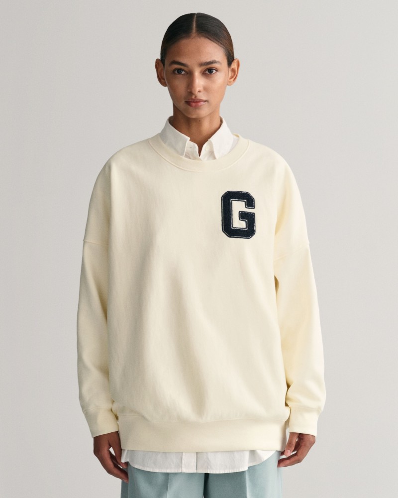 OVERSIZED G C  NECK SWEAT