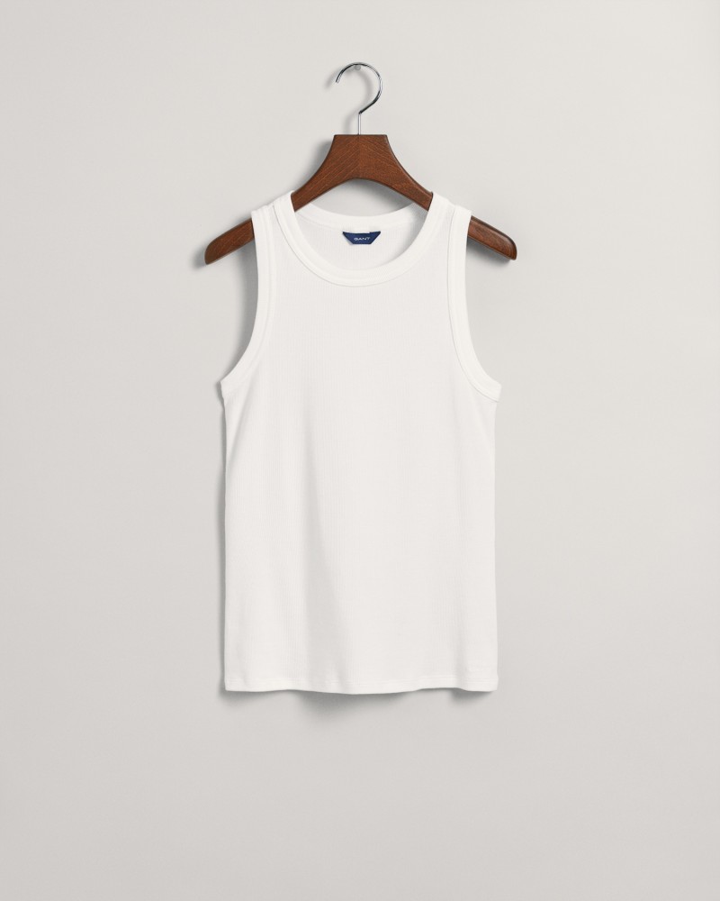 HIGH NECK RIB TANK TOP