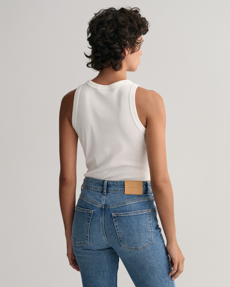 HIGH NECK RIB TANK TOP