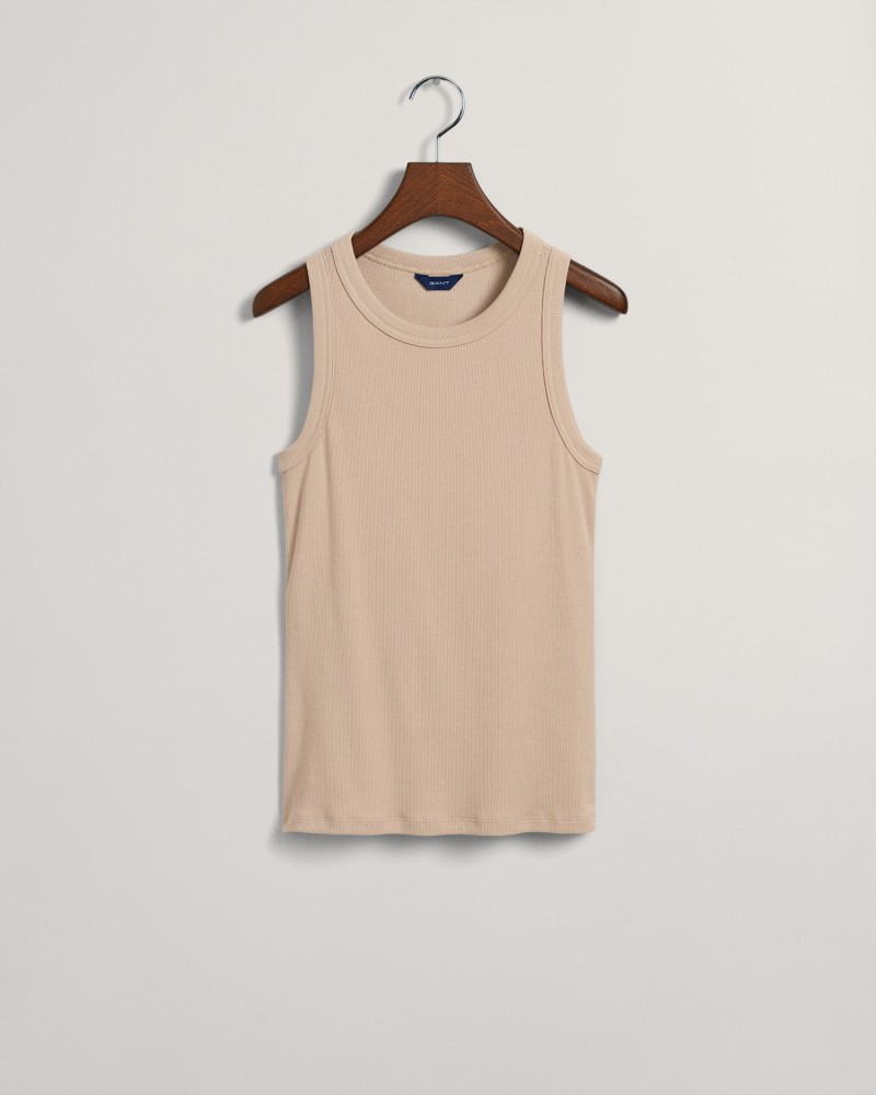 HIGH NECK RIB TANK TOP