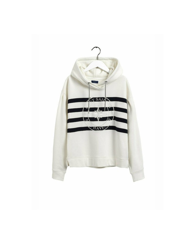 EMBROIDERED STRIPE HOODIE