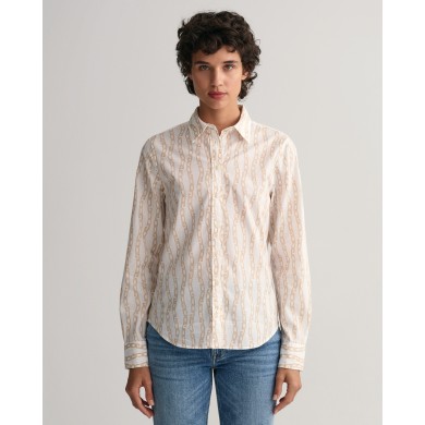 REG CHAIN PRINT COTTON VOILE SHIRT