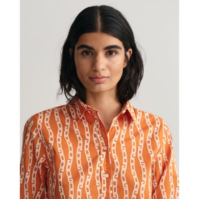 REG CHAIN PRINT COTTON VOILE SHIRT