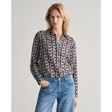 REL G PATTERN COT SILK SHIRT