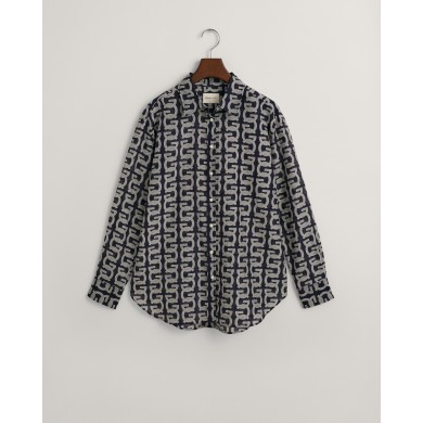 REL G PATTERN COT SILK SHIRT