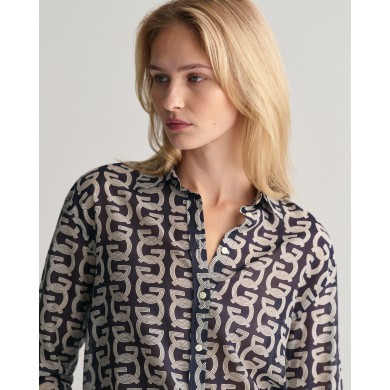 REL G PATTERN COT SILK SHIRT