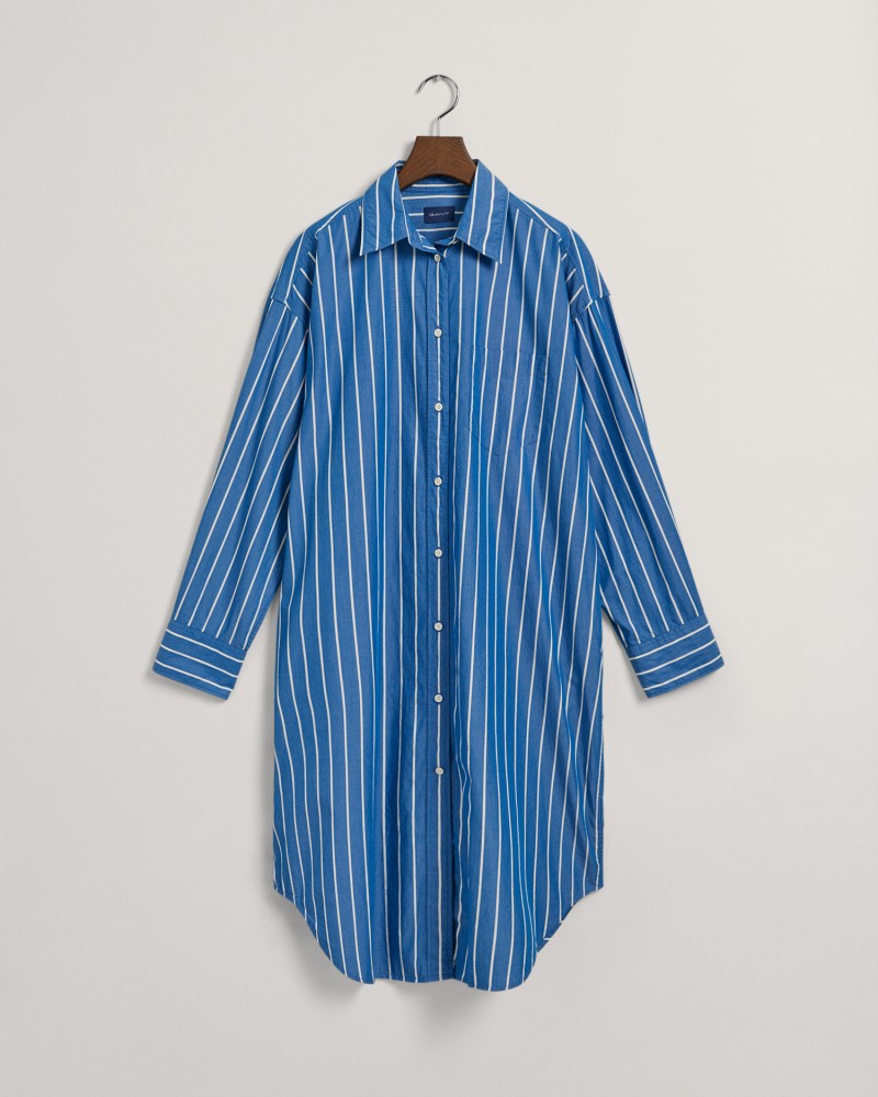 OS STRIPED SHIRT DRESS