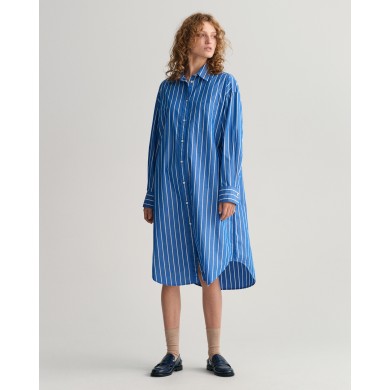 OS STRIPED SHIRT DRESS