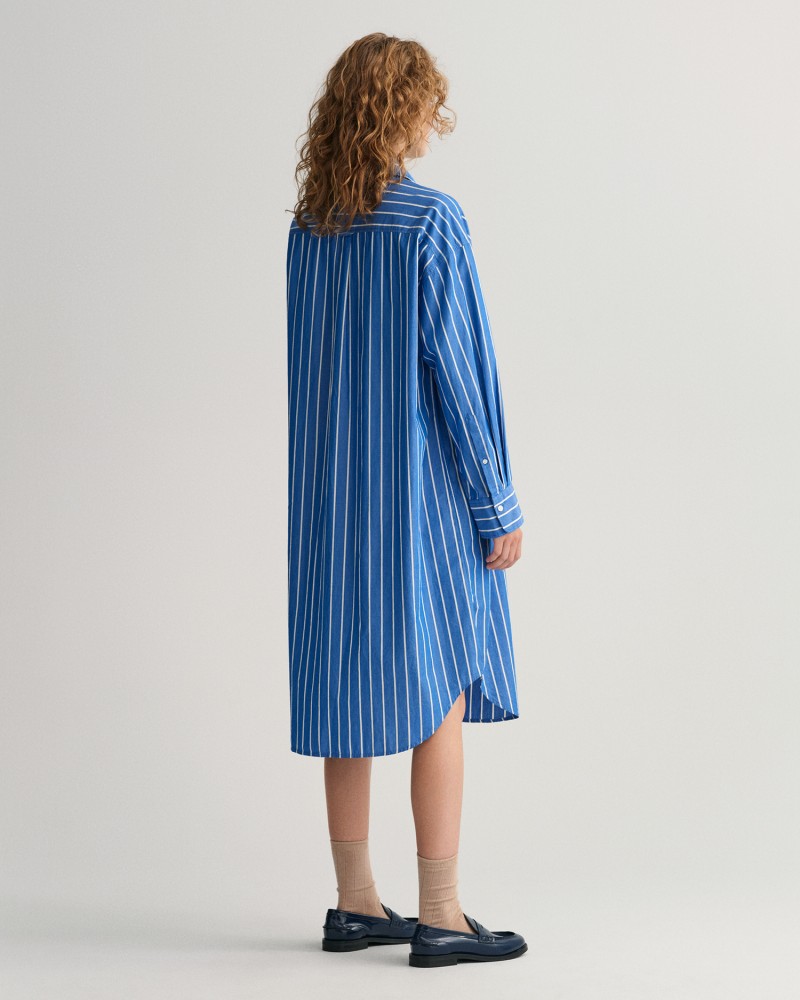 OS STRIPED SHIRT DRESS