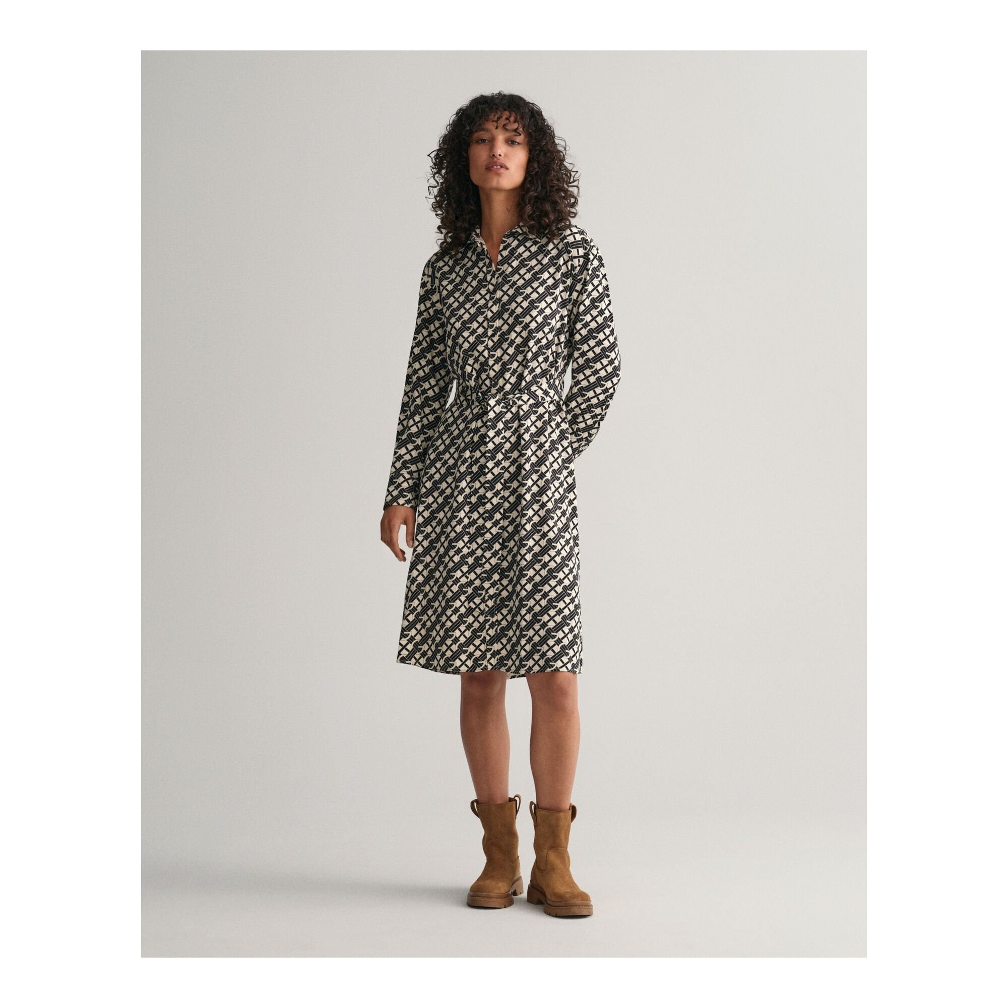 REL G PATTERN SHIRT DRESS