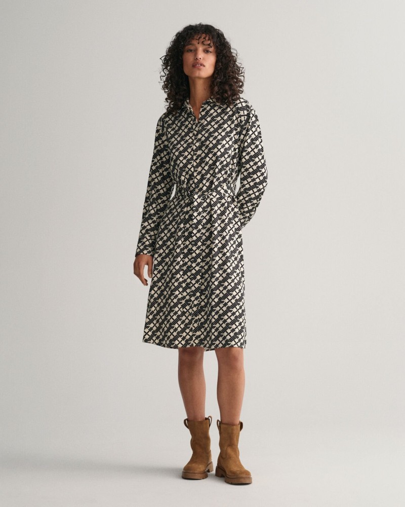 REL G PATTERN SHIRT DRESS