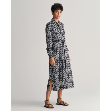 SLIM G PATTERN SHIRT DRESS