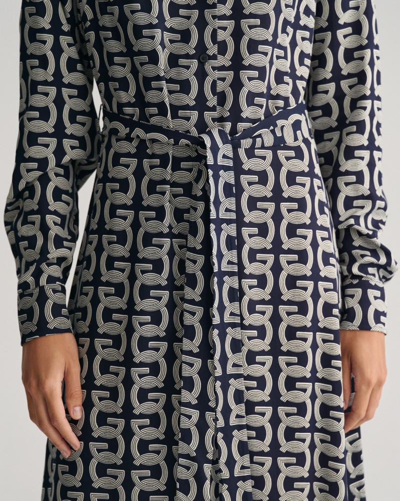 SLIM G PATTERN SHIRT DRESS