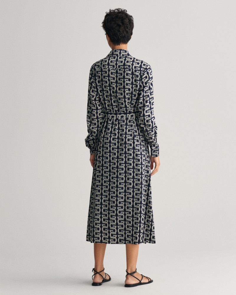 SLIM G PATTERN SHIRT DRESS