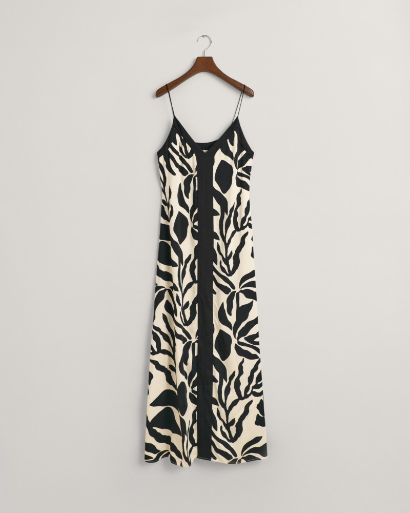 PALM PRINT STRAP DRESS