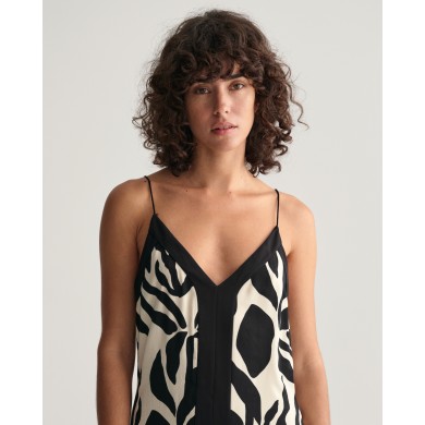 PALM PRINT STRAP DRESS