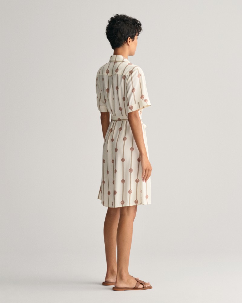 SLIM PRINTED SS SHIRT DRESS