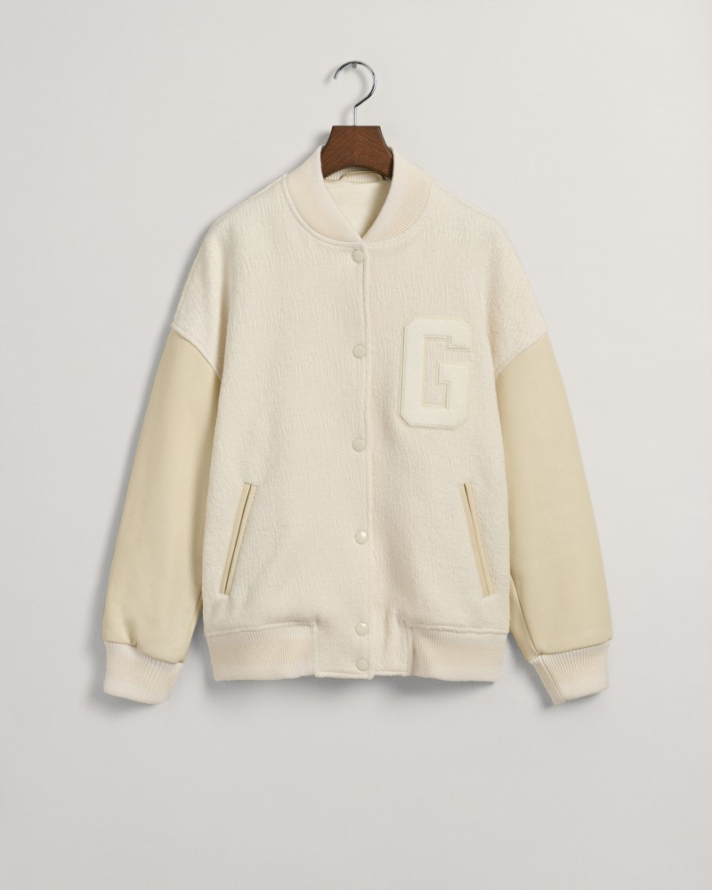 BOUCLE GANT VARSITY JACKET