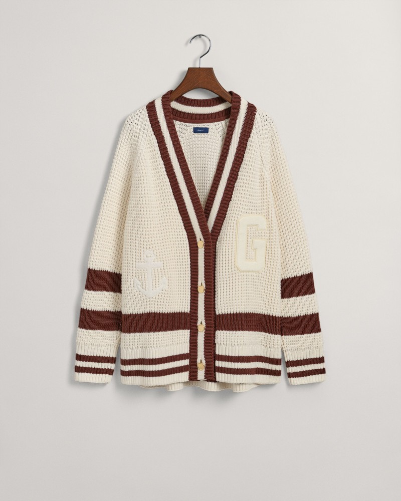 OVERSIZED GANT VARSITY CARDIGAN