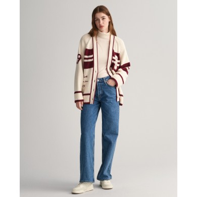 GANT VARSITY V  NECK CARDIGAN