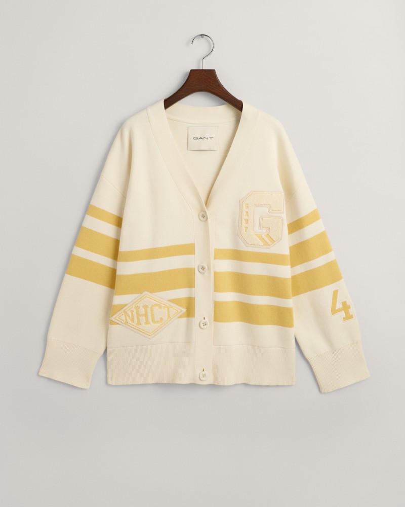 GANT VARSITY V-NECK CARDIGAN