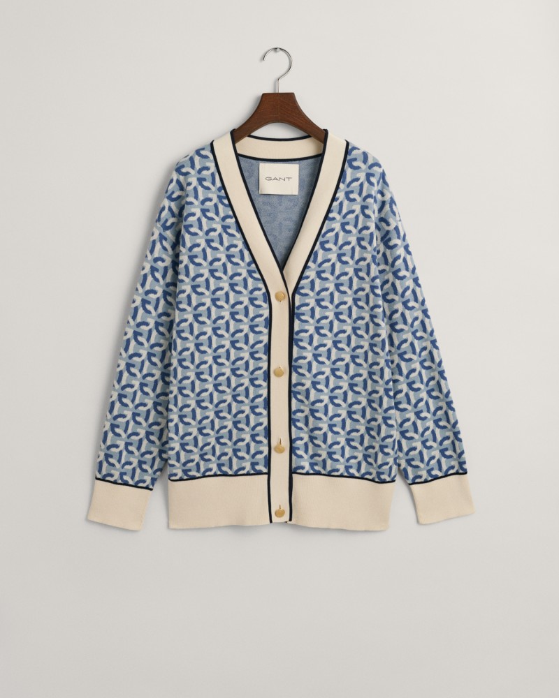 JACQUARD G KNIT CARDIGAN