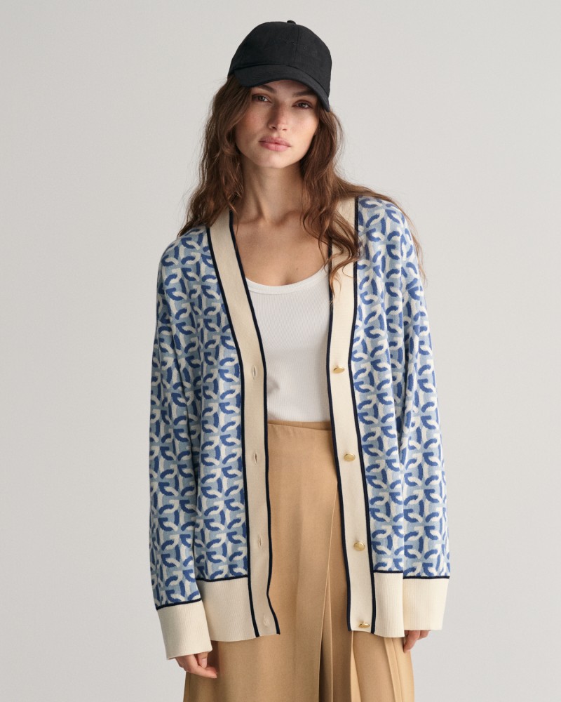 JACQUARD G KNIT CARDIGAN