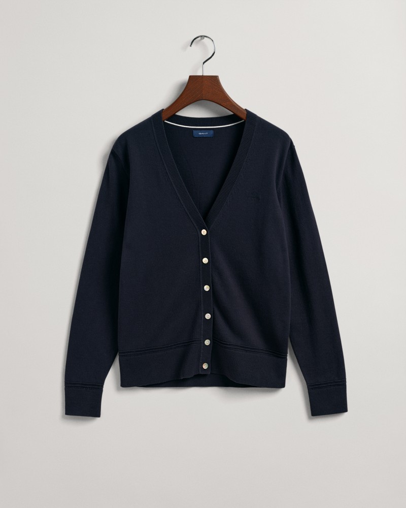 LIGHT COTTON V-CARDIGAN