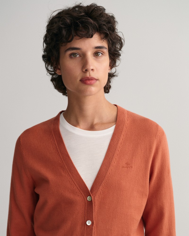 LIGHT COTTON V-CARDIGAN