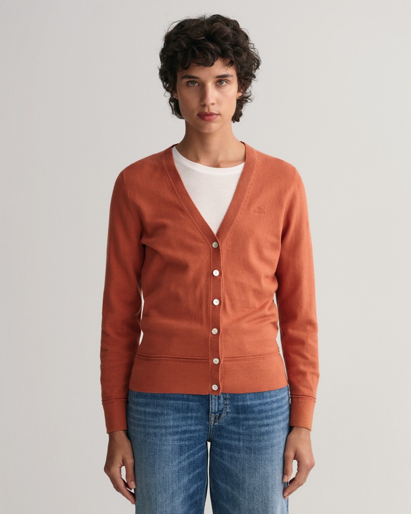 LIGHT COTTON V-CARDIGAN