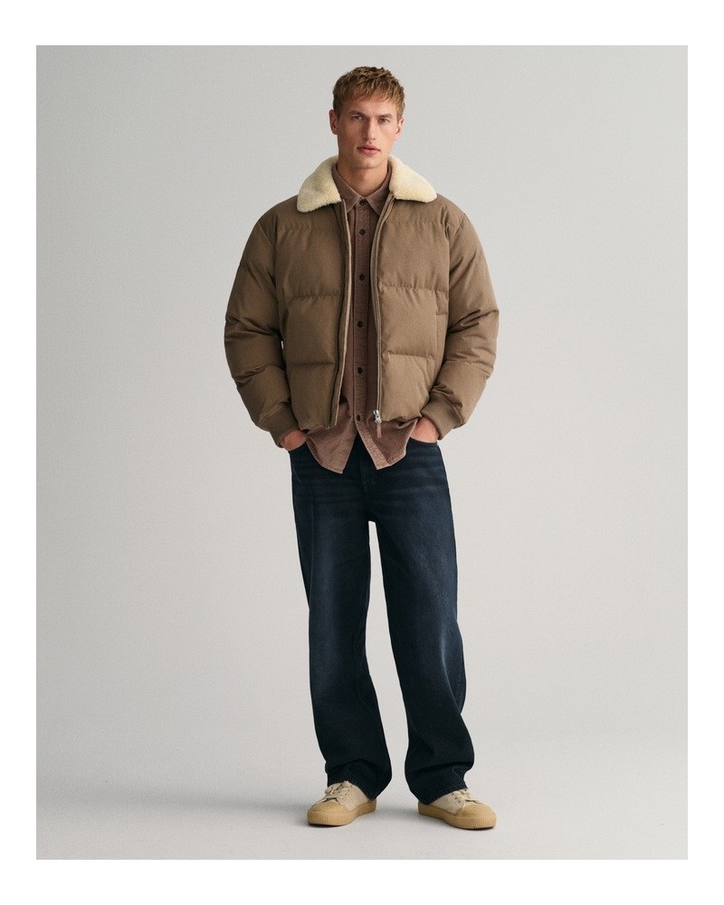 FLANNEL PADDED PUFFER JACKET