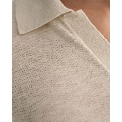 COTTON LINEN POLO