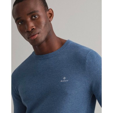 COTTON PIQUE C-NECK